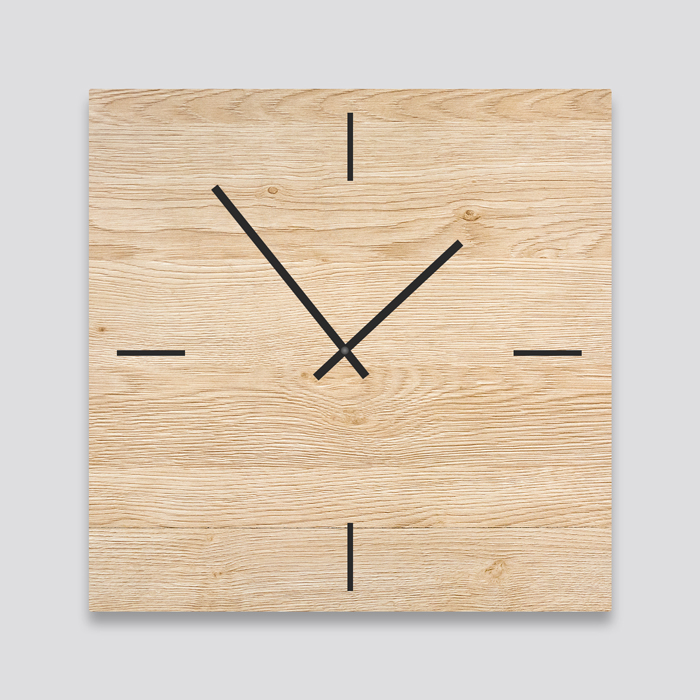 Wood Print Clock