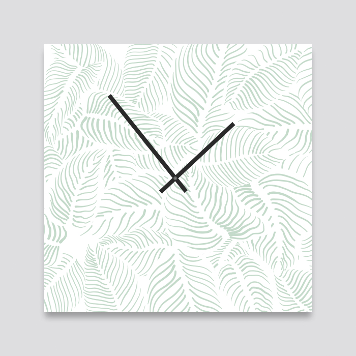 Green Leaf with Clock